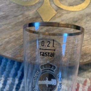 4 vintage warfteiner Pilsner glasses